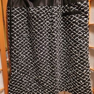 Carlisle Black and White Patterned Pencil Skirt